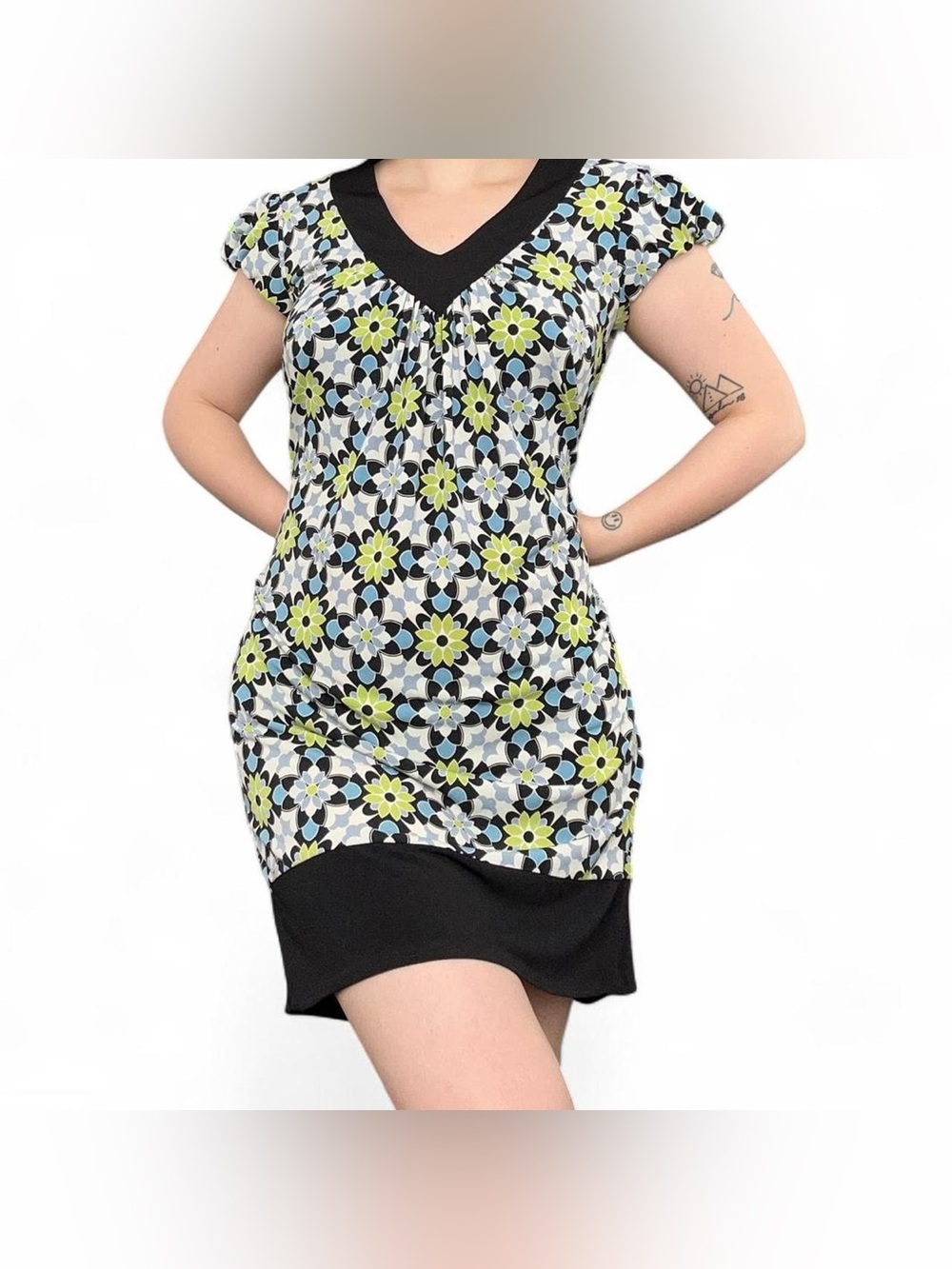 Y2K multicolored floral dress